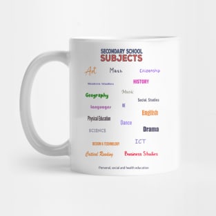 Secondary School Subjects Mug